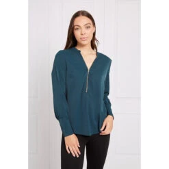 Stella LONG SLEEVE ZIP FRONT TOP -Female Clothing Store cb7c4c621eff7bf70fd63edb592557bc