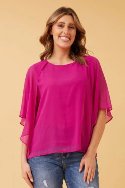 LEILANI SPLIT SLEEVE TOP -Female Clothing Store ce16a6421ac476c42c64bb7f1c22092d