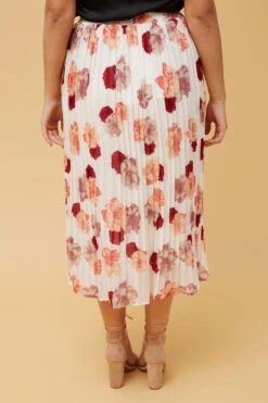 REESE FLORAL PLEATED MIDI SKIRT -Female Clothing Store d004c30797d1170fec54b1e6e772fea4