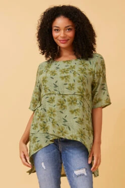 RUTH DOUBLE LAYER FLORAL TOP -Female Clothing Store d028005bbf06cab592515d13b9eced66