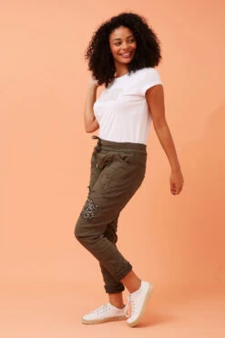 JANJA SEQUIN PATCHWORK PRINT JOGGERS -Female Clothing Store d0f9ac4b1f1ad361516d7ef5c0f95271