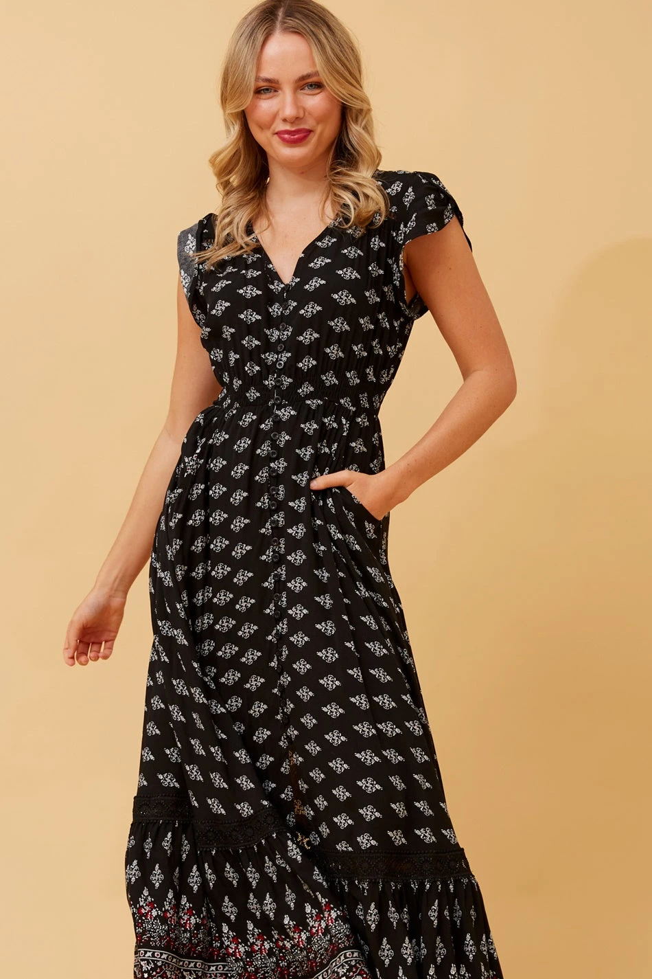 MOROCCO BOHO MAXI DRESS 4 MOROCCO BOHO MAXI DRESS - Image 4