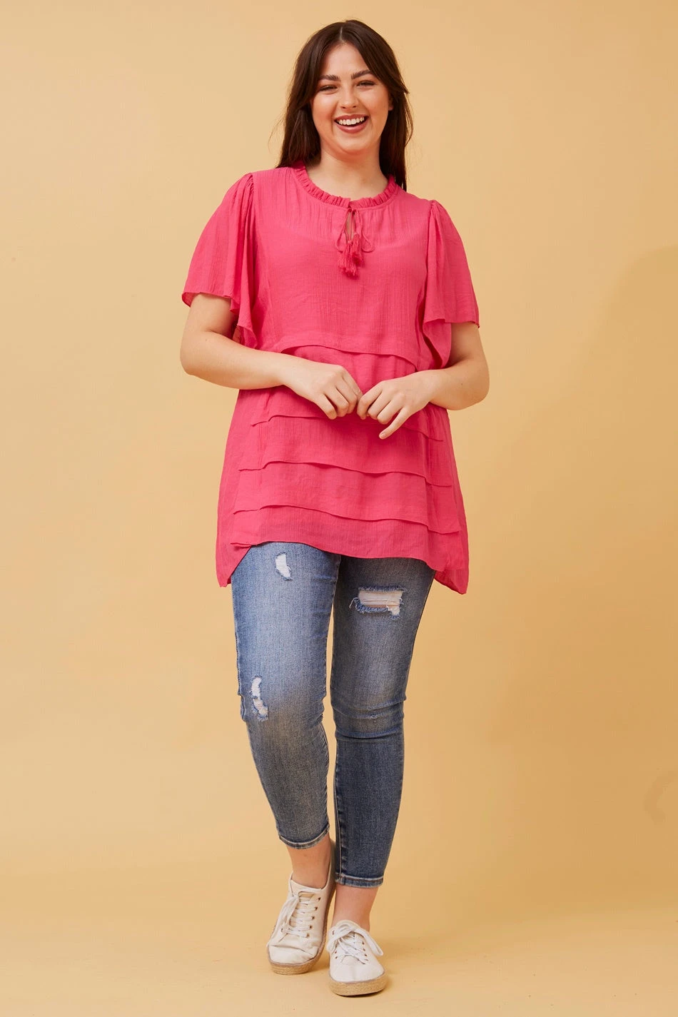 COLLETTE FRILL NECK TOP 8 COLLETTE FRILL NECK TOP - Image 8