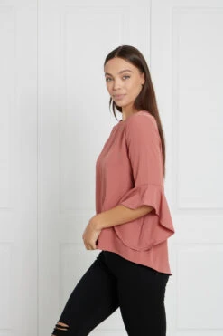 FLUTE SLEEVES BLOUSE -Female Clothing Store d35c17f86c8845c453e302255a513f76