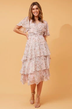 WINDSOR FLORAL RUFFLE LAYERED DRESS -Female Clothing Store d42683e97a2d38717848c94afa60cfdb