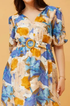 KATINA FLORAL BELTED MIDI DRESS -Female Clothing Store d4631df20389f32278e27db9a38874d7