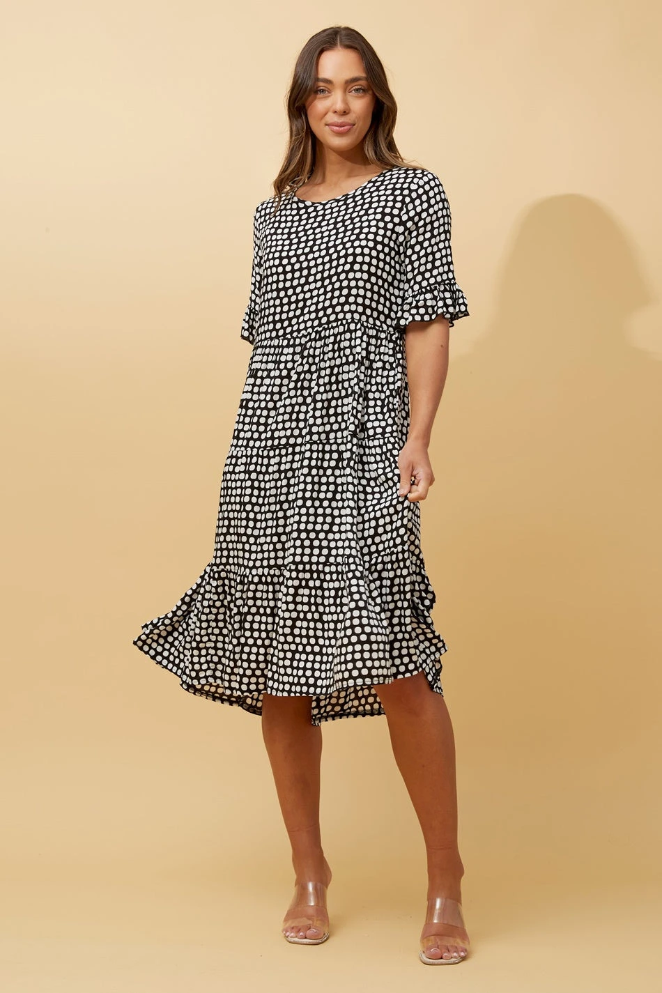 KENNA POLKA DOT MIDI DRESS 4 KENNA POLKA DOT MIDI DRESS - Image 4