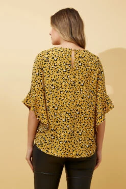 FOREVER NEW LEOPARD FLUTE SLEEVE BLOUSE -Female Clothing Store d5d251f725929a161a8d7dca42c3d621
