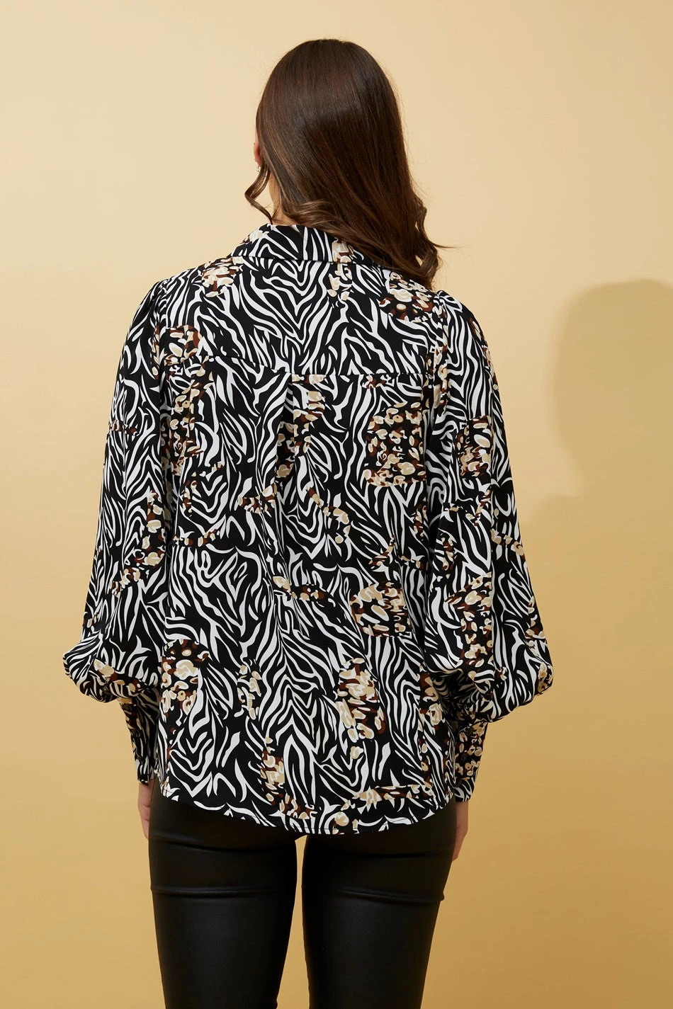 BELLE ANIMAL PRINT LONG BALLOON SLEEVESHIRT 7 BELLE ANIMAL PRINT LONG BALLOON SLEEVESHIRT - Image 7