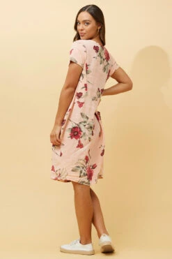 MESSINA FLORAL LINEN SHORT DRESS -Female Clothing Store d724a29f1b9d6c63deeae1ee1b59a098