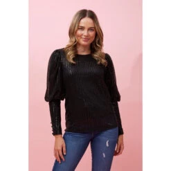 DECLAN SEQUIN TOP -Female Clothing Store d746c8d8715cf96dbab960e1bc509dfb