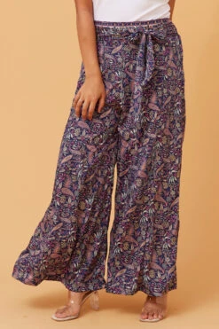 ADDISON FLARED BORDER PRINT PANTS -Female Clothing Store d7a07938ce7eda6a1863d0e71944b24f