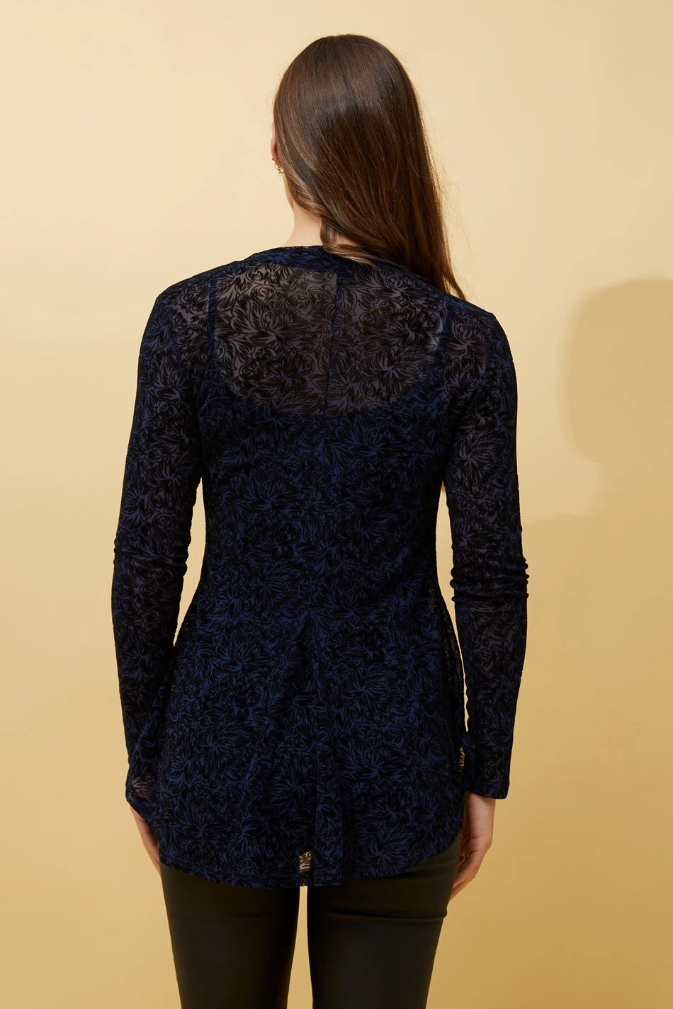 LUISA FLORAL FLOCKING TOP 6 LUISA FLORAL FLOCKING TOP - Image 6