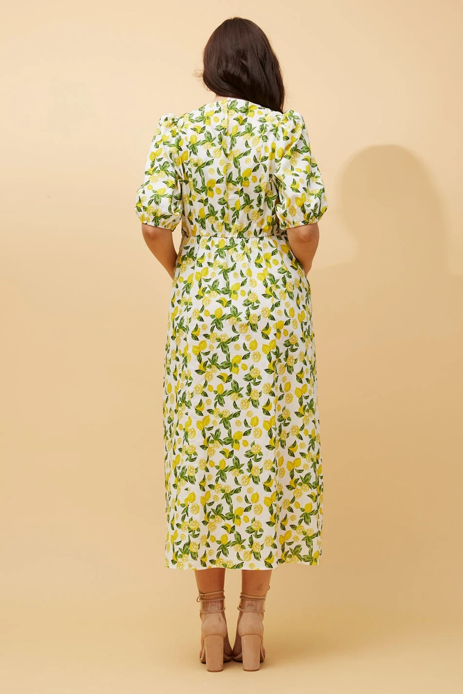 DOROTHY LEMON PRINT LINEN DRESS 8 DOROTHY LEMON PRINT LINEN DRESS - Image 8