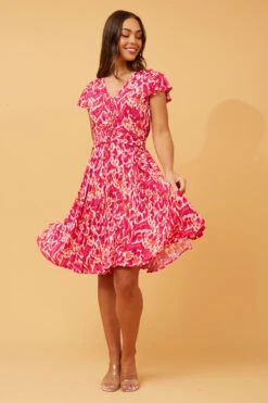 PASADENA ABSTRACT PRINT SHORT DRESS