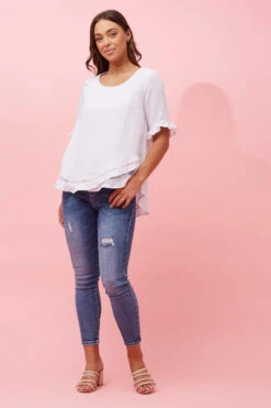 JAYDON LACE TRIM TOP -Female Clothing Store dc0405041528428d5214171de8aaec78