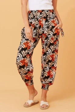LEAF PRINT BOHO HAREM PANTS -Female Clothing Store dfdf540d4185204da7d82826e7496022