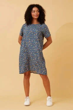 VINE DITSY FLORAL SHIFT DRESS -Female Clothing Store e05e61d6ac07780cab500785ddadeecc