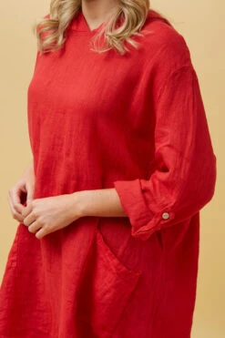 SILVAVA HOODED LINEN TUNIC TOP -Female Clothing Store e0c904874e0d109038329fec95c7091e