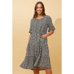 KENNA POLKA DOT MIDI DRESS 28 KENNA POLKA DOT MIDI DRESS -Female Clothing Store e266013f6e0e9d480c7d729fddb544cc