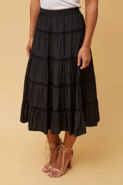 LUCIENE LACE TIERED MIDI SKIRT -Female Clothing Store e2aeba1692c881db2c46740431e62d96