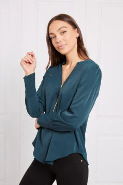 Stella LONG SLEEVE ZIP FRONT TOP -Female Clothing Store e2d940baf64ef40e4d507516ceeb7de1