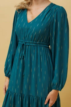 CRYSTELLE GOLD FOIL PRINT MAXI DRESS -Female Clothing Store e3f994bb88e4a37bd7bd51af0874a154