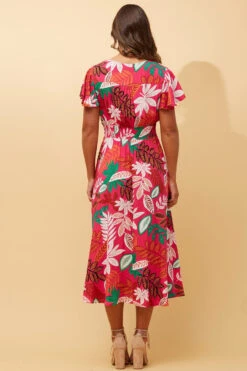 Stella FLORIDA LEAF PRINT MIDI DRESS -Female Clothing Store e514d2351f0e81c2a29684d6c1af726b