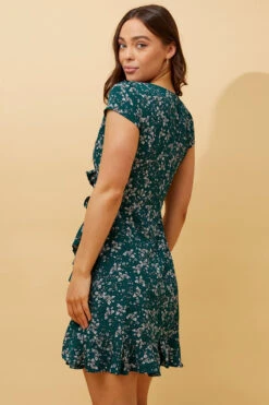 FRIDA FLORAL MOCK WRAP DRESS -Female Clothing Store e57fa6d600e12cd596ead6ee45340a89