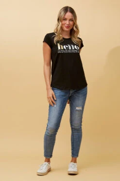 COCO HELLO TSHIRT -Female Clothing Store e583e80a25d39d5a60d39bef52b59a1b