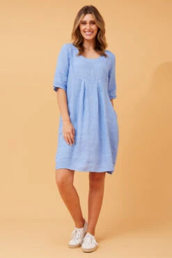 PISA SOLID LINEN DRESS -Female Clothing Store e5d3a54886d371cf362fac3f1b307631