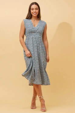 FELIX DITSY FLORAL MIDI DRESS