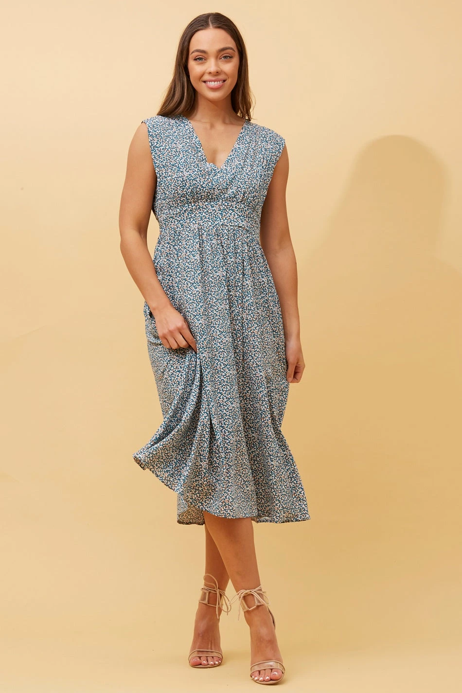 FELIX DITSY FLORAL MIDI DRESS 4 FELIX DITSY FLORAL MIDI DRESS - Image 4