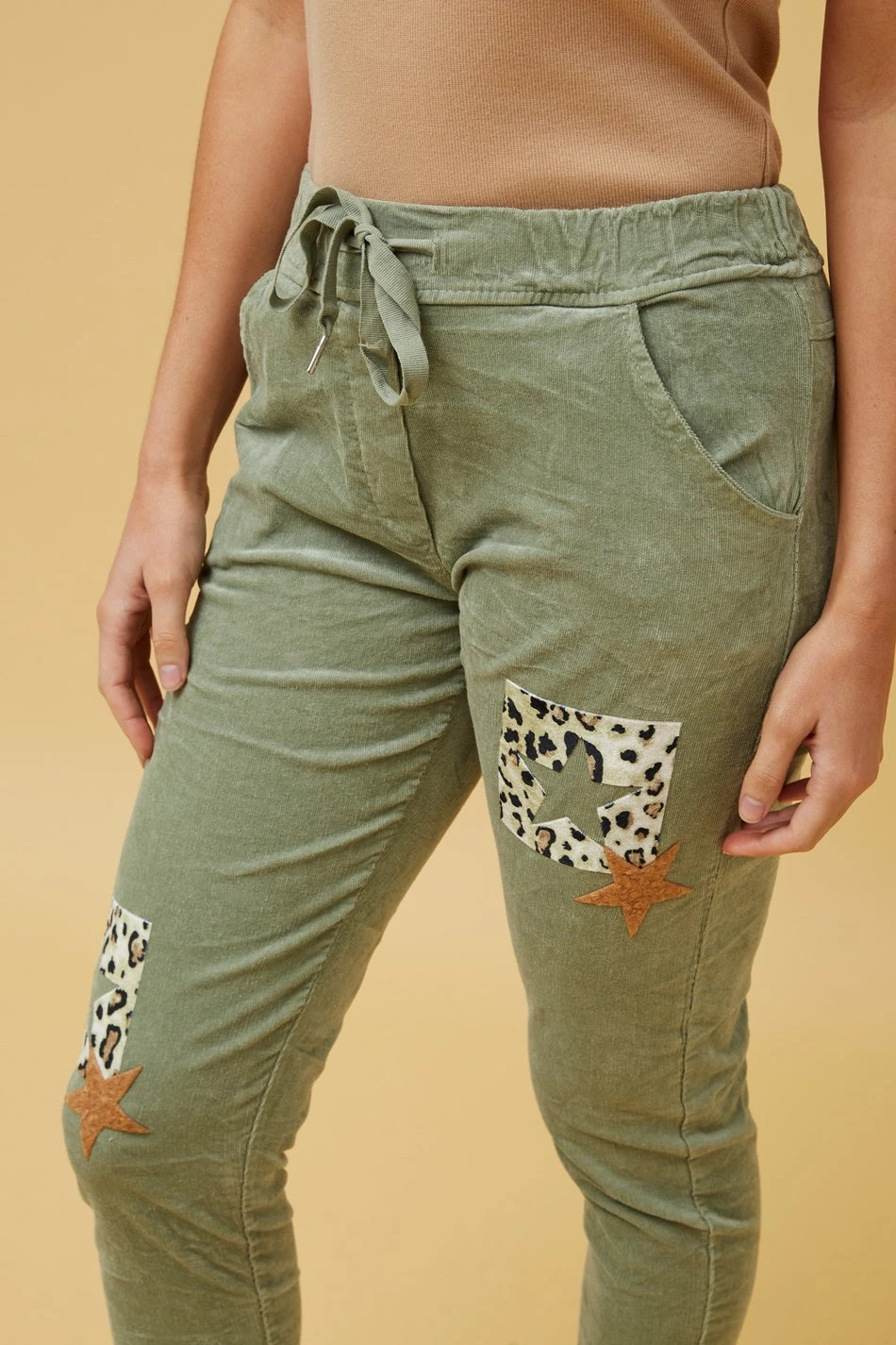 CARRISA PATCHWORK PRINT JOGGER PANTS - Image 17