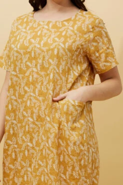 VINE LEAF PRINT SHIFT DRESS -Female Clothing Store e660ccf1da4b29a82a44618502aac993