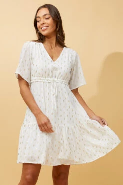 DIAMOND TEARDROP FOIL PRINT SHORT DRESS -Female Clothing Store e66d6cc58ed03a638421693610b441c6