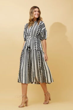 SHREYA JACQUARD PRINT MIDI DRESS -Female Clothing Store e72507f64b2ad5dc5ec35a756696ce15