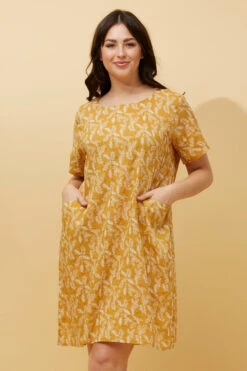 VINE LEAF PRINT SHIFT DRESS -Female Clothing Store e7c2d8e9f7a5abe1ebea723ab580a906