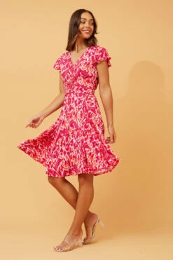 PASADENA ABSTRACT PRINT SHORT DRESS -Female Clothing Store e810d42285b227642661fb7e95e36f17