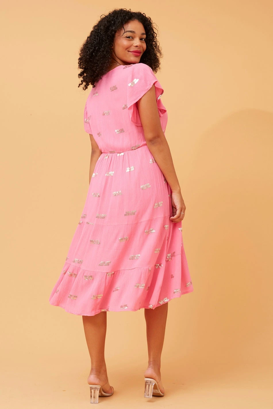 RANI SEQUIN DETAIL TIERED DRESS 7 RANI SEQUIN DETAIL TIERED DRESS - Image 7