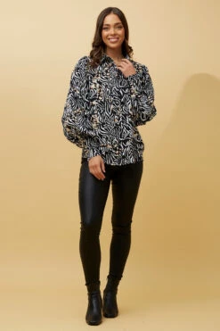 BELLE ANIMAL PRINT LONG BALLOON SLEEVESHIRT 12 BELLE ANIMAL PRINT LONG BALLOON SLEEVESHIRT -Female Clothing Store e902ff5a8e72769790fe1478264df6a9