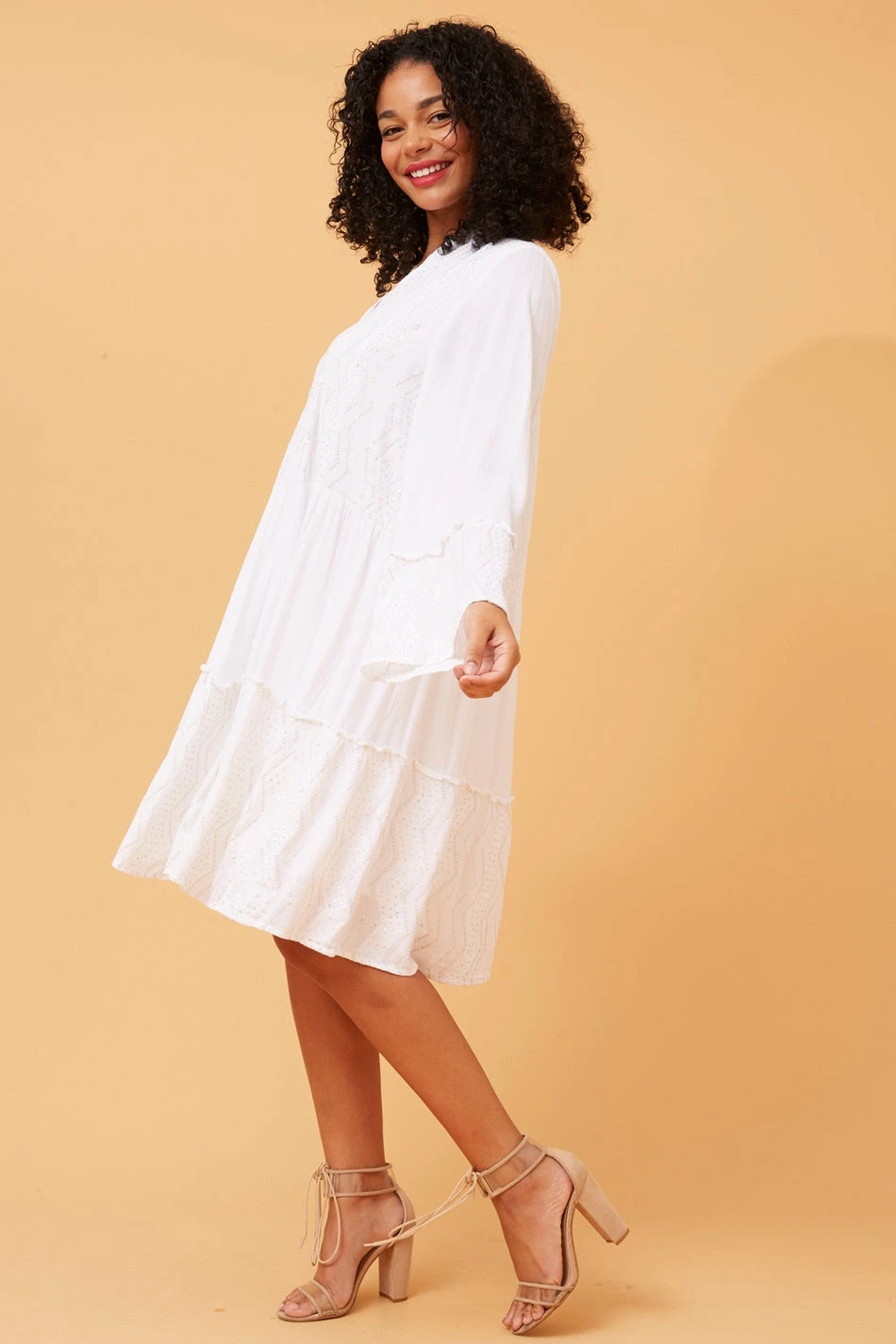 RENUKA SEQUIN DETAIL TIERED DRESS 6 RENUKA SEQUIN DETAIL TIERED DRESS - Image 6