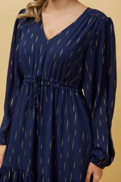 CRYSTELLE GOLD FOIL PRINT MAXI DRESS -Female Clothing Store eb728fce869d30c4f132efed3fc5843b