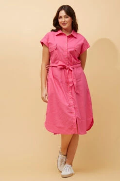 GEORGINA LINEN SHIRT DRESS -Female Clothing Store eb7ca7d5cf53dcaa01b43172650a39d4