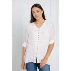 LEAF PRINT BUTTON FRONT TOP 23 LEAF PRINT BUTTON FRONT TOP -Female Clothing Store ed918e4ebfd049ab0f0826ac30d0ac02