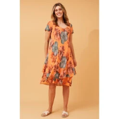 ELECTRA DOUBLE LAYER FLORAL DRESS -Female Clothing Store eebe3ac2121319def3c962d2a4f01bd5