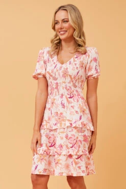 LORELAI FLORAL PRINT TIERED DRESS -Female Clothing Store ef14a86c9de3b1953db78daa7144ca54