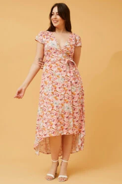 NERIDA FLORAL MIDI DRESS -Female Clothing Store f03bb4fc13c86b72aed3b032eb95e020