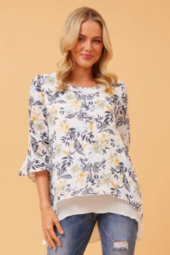 RUMI DOUBLE LAYER FLORAL TOP -Female Clothing Store f1e43e2e001c4a3f476e8e9102e50e2a