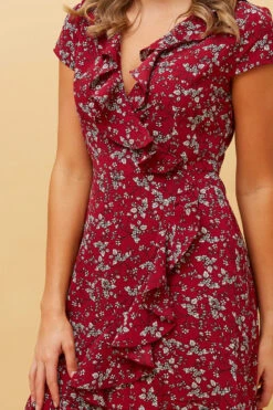 FRIDA FLORAL MOCK WRAP DRESS -Female Clothing Store f3f2623307c996cb95cefd234cb12dd6